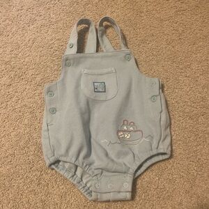Adorable Light Blue Baby Romper with Sailboat Design
